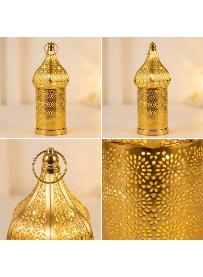 Y&D Ramadan Hollowed-out Led Lantern Iron Lantern Home Bedroom Living Room Decorative Lights - Image 4